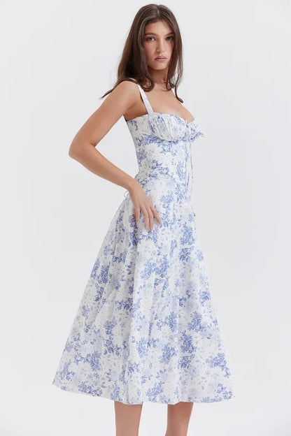 Eveloria Damen Bustier-Kleid Elegant Figurschmeichelnd Sommerkleid
