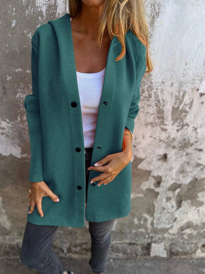 Eveloria Damen Cardigan Mit Kapuze Lässig