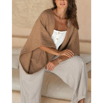Damen Strickcardigan Offene Front Fatima