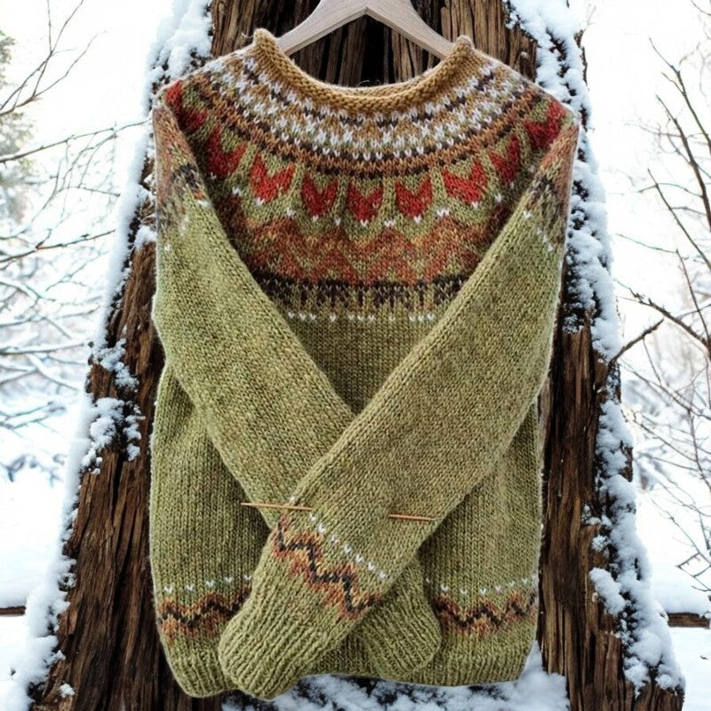 Damenpullover Tribal-Muster Bequem Leicht - Eveloria