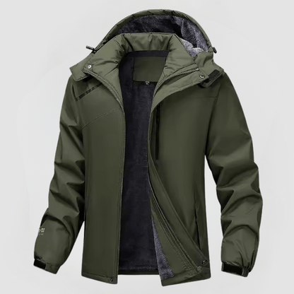 Herren Winterjacke mit Kapuze Reißverschluss