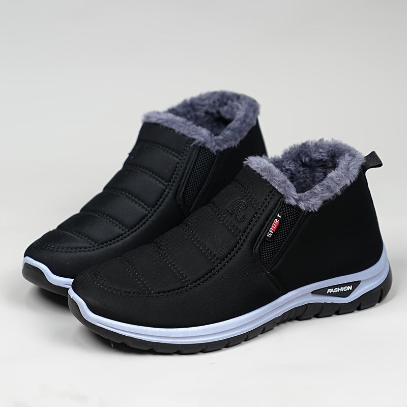 Wystan Herren Winterschuhe Mittelhoher Schnitt Elastik Warmfutter