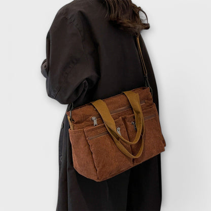 Damen Tote Tasche Alltag Leder Braun