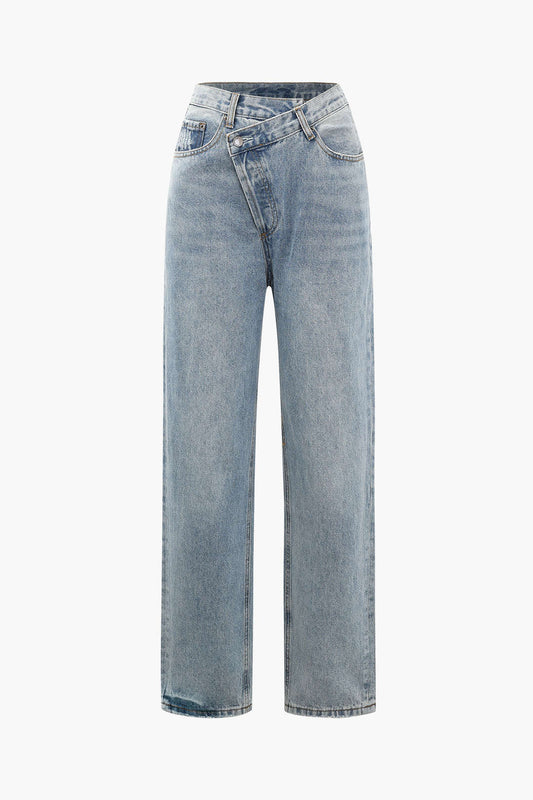 Damen Asymmetrische Jeans - Norvielle