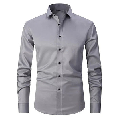 Herren Langarmhemd Elastisch