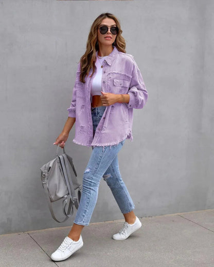 Damen Bluse aus Denim Blau