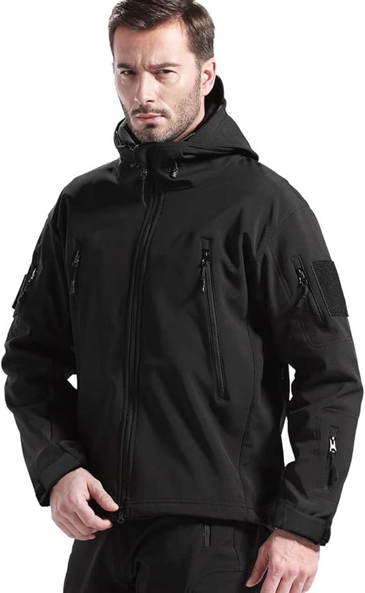 Herren Softshelljacke Wetterfest Robust Schwarz - Eveloria