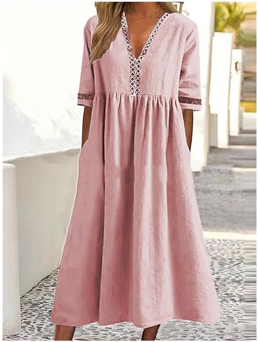 Eveloria Damen Baumwollkleid