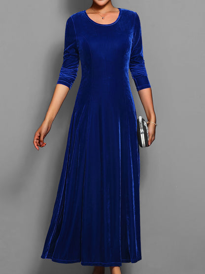 Damen Slim-Fit-Kleid Lang Vollständig