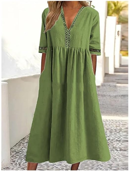 Eveloria Damen Baumwollkleid