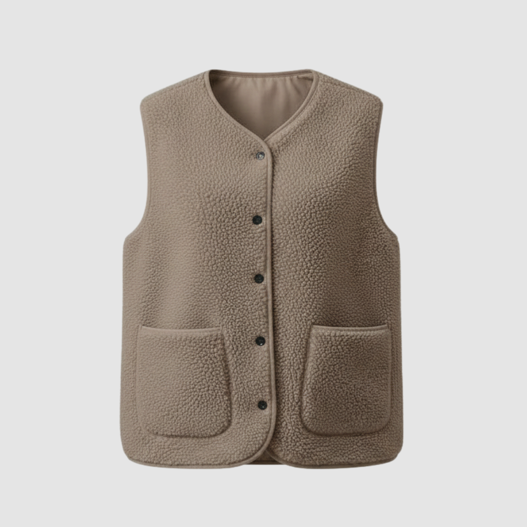 Damen Fleeceweste Warm Elegante Winter