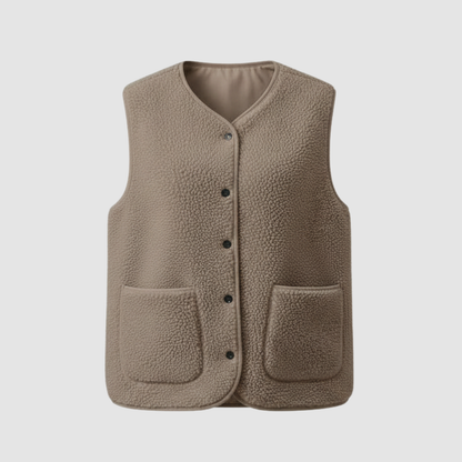 Damen Fleeceweste Warm Elegante Winter
