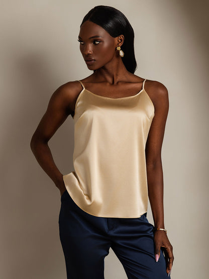 Eveloria Damen Seiden-Camisole Spaghettiträger