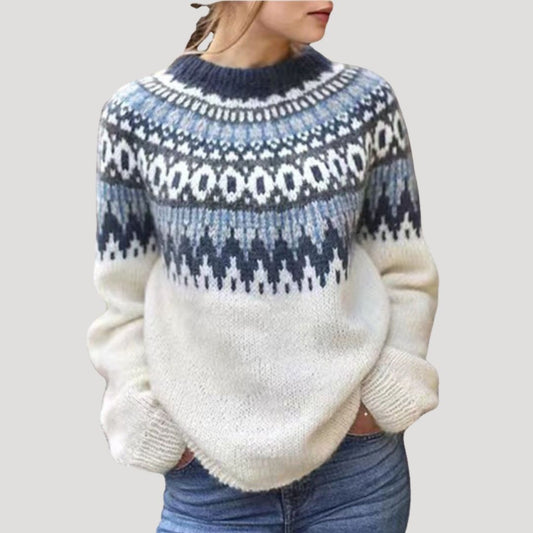 Damen Strickpullover Gemustert Frühjahr - Eveloria