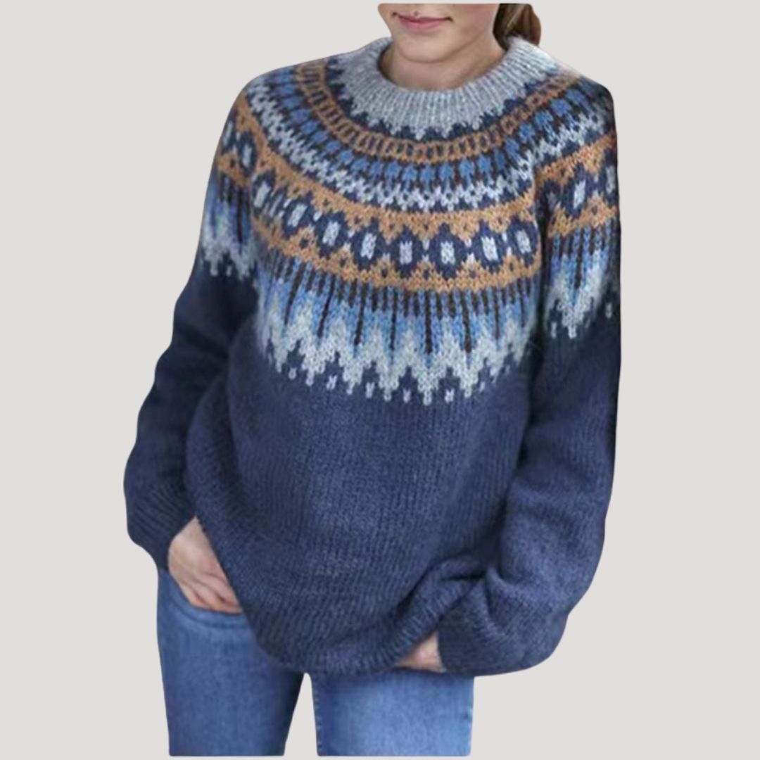 Damen Strickpullover Gemustert Frühjahr