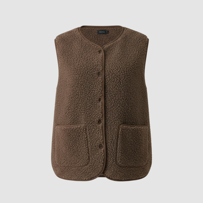 Damen Fleeceweste Warm Elegante Winter