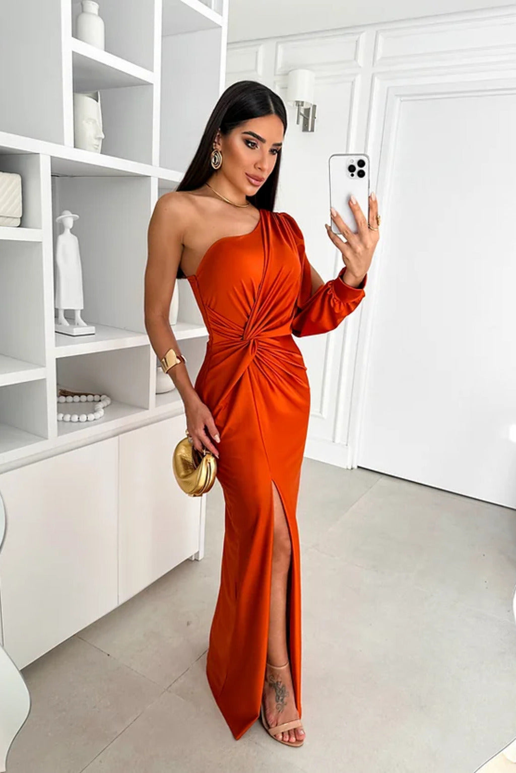Damen One-Shoulder-Kleid Elegant