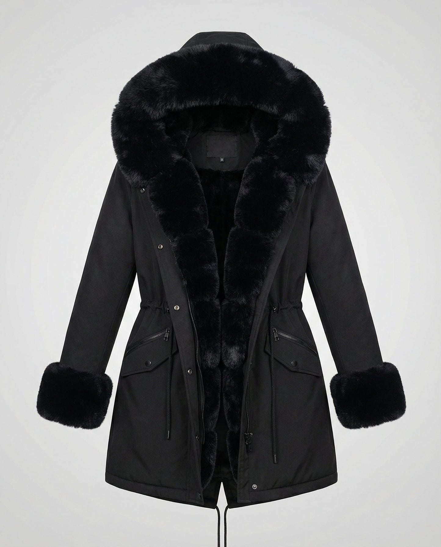 Damen Kunstpelzjacke Elegantes Design