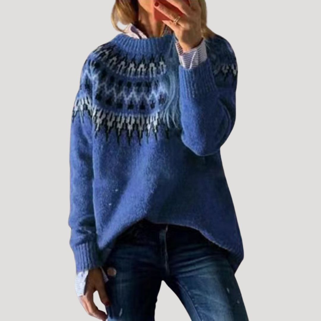 Damen Strickpullover Gemustert Frühjahr