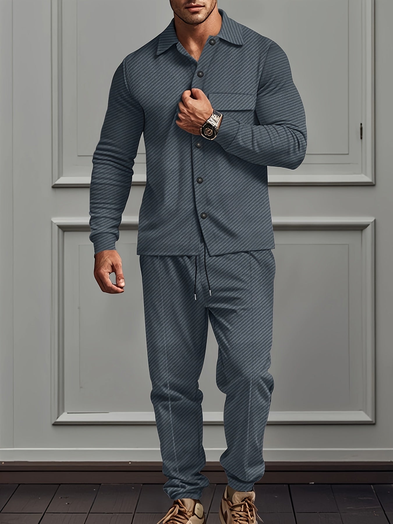 Herren Overall Mischgewebe Polyester