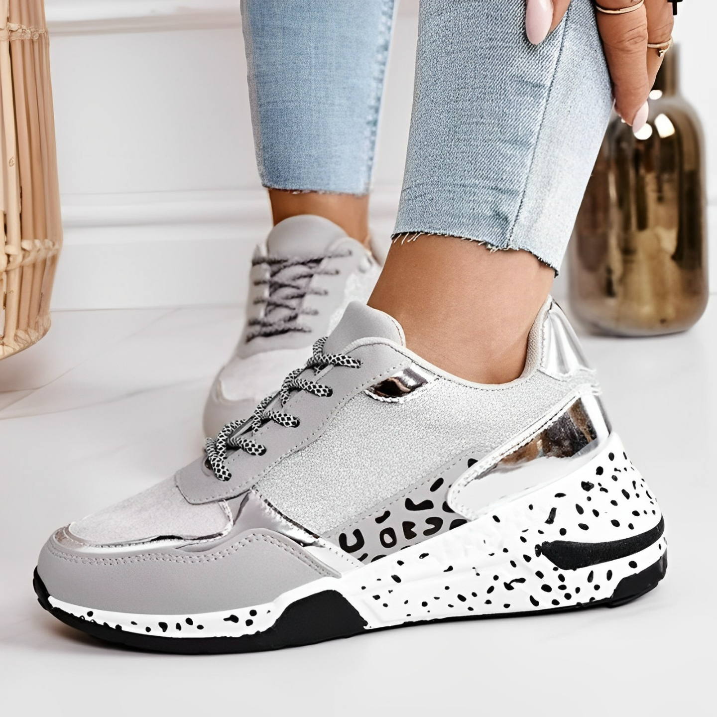 Eveloria Damen Orthopädische Sneaker Ergonomisch