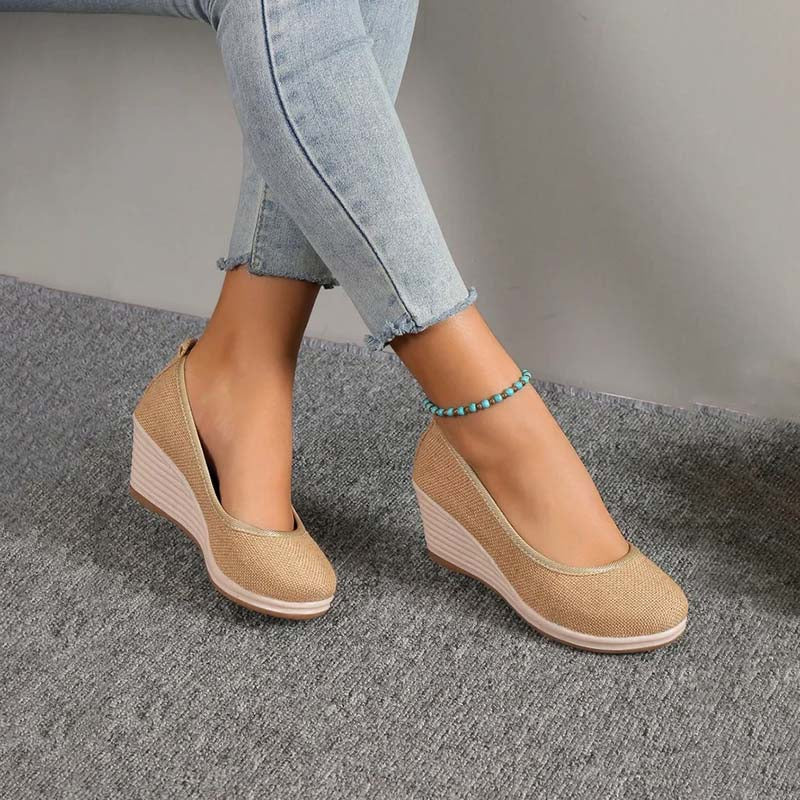 Eveloria Damen Keilschuhe Lässig