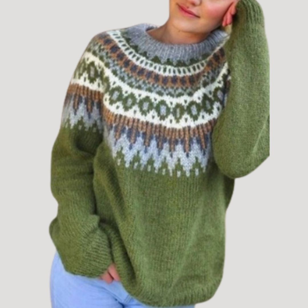Damen Strickpullover Gemustert Frühjahr
