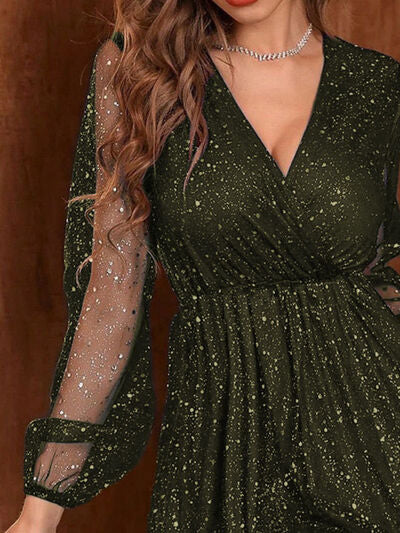 Eveloria Damen Mini Kleid Ballonärmel