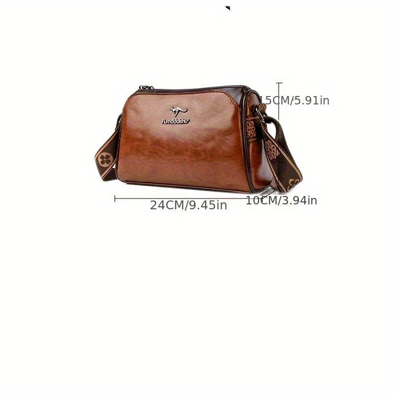 Damen Crossbody-Tasche Vegan-Leder