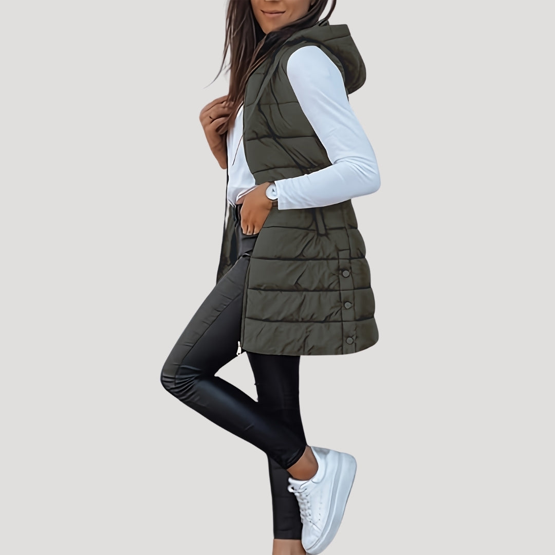 Damen Wintersteppweste mit Kapuze