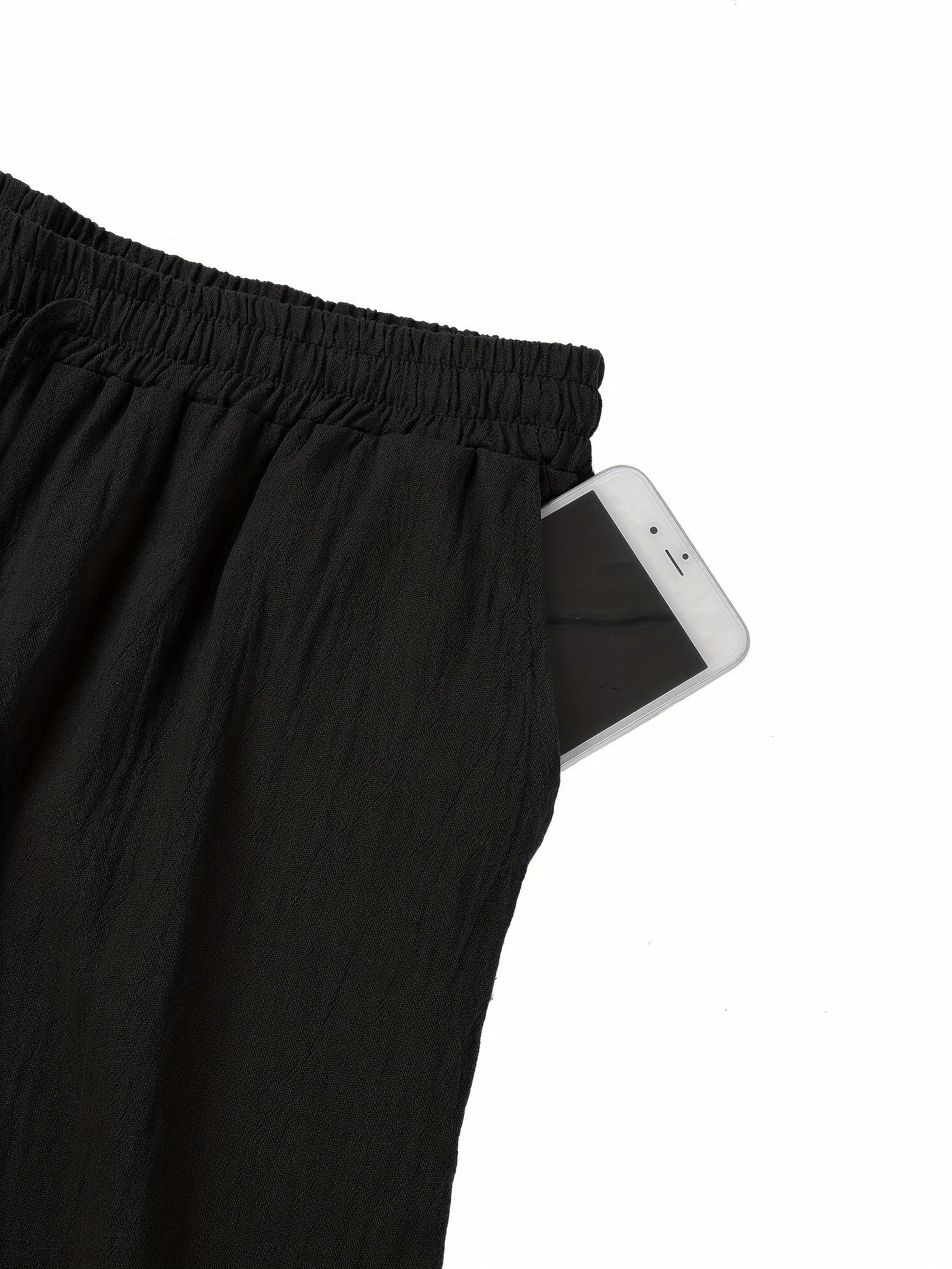 Herren Leinenhose Komfort Lang