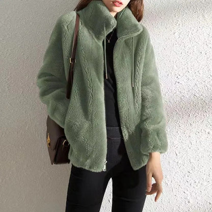 Eveloria Damenmodische Lederjacke