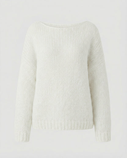 Oversized Damen Pullover U-Ausschnitt Großkaros