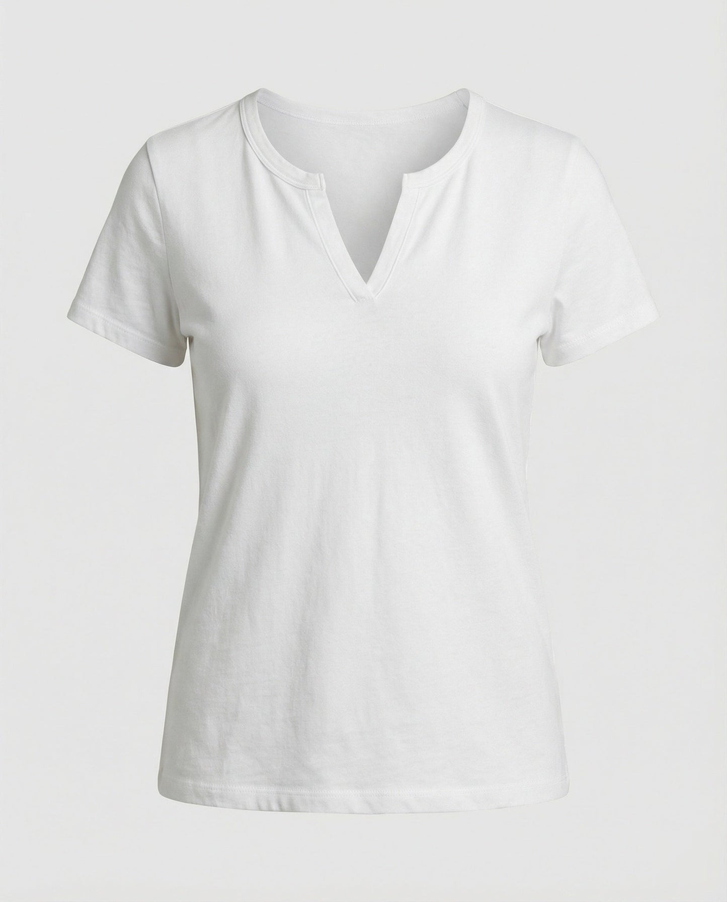 Damen Bluse V-Ausschnitt Weiß Sommer