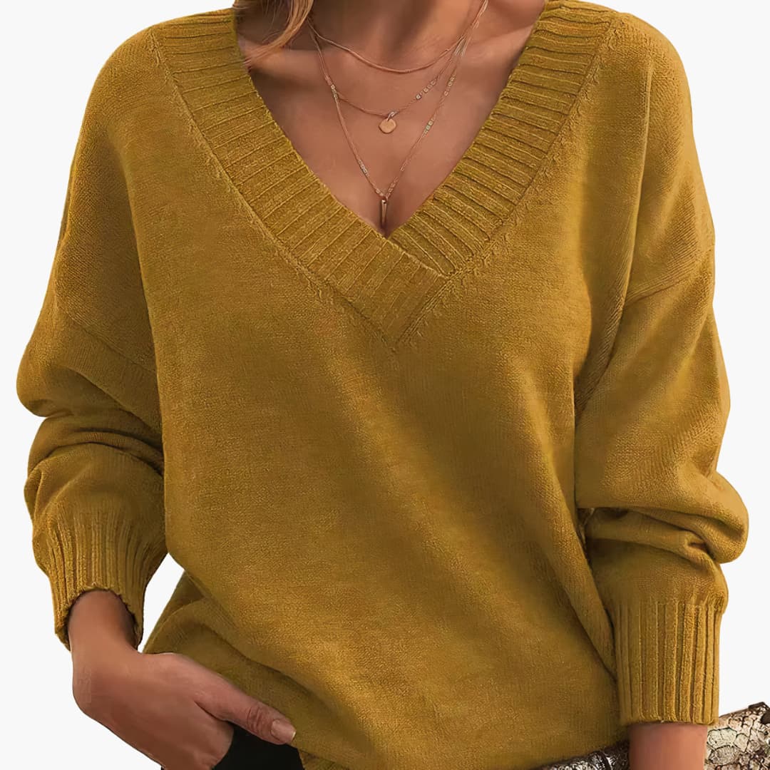 Damen Elegant Langarm-Pullover