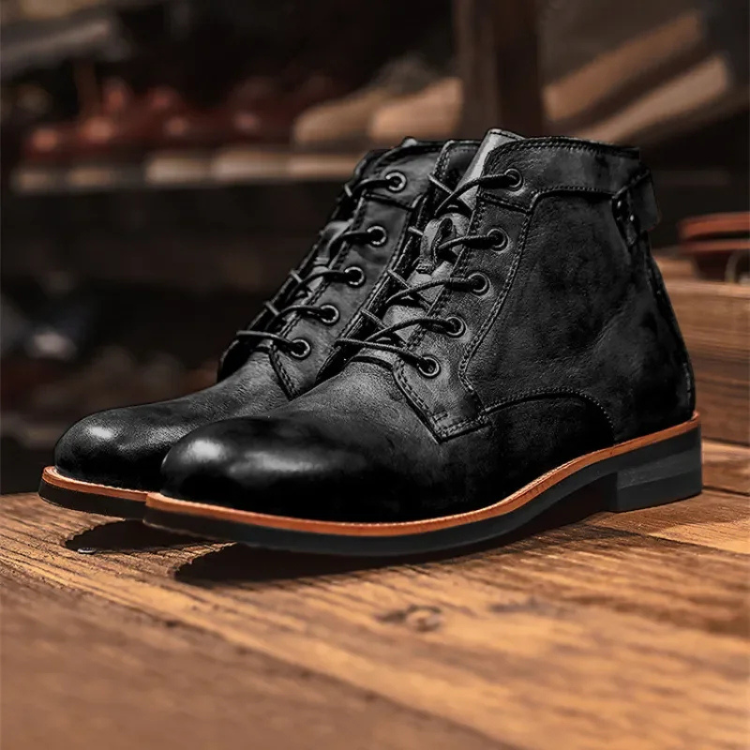 Friedrich Herren Schnürstiefeletten Leder Braun