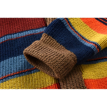 Herren Retro Cardigan Strickpullover