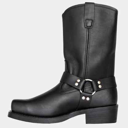 Eveloria Herren Cowboystiefel Robust Leder Braun - Eveloria