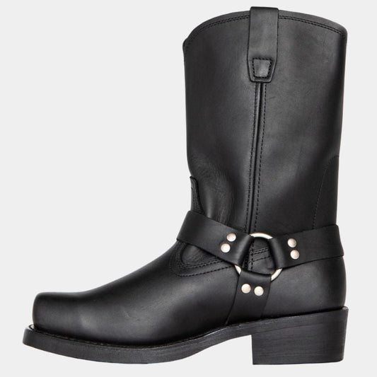 Eveloria Herren Cowboystiefel Robust Leder Braun - Eveloria