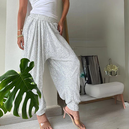 Damen Jogginghose Glitzer