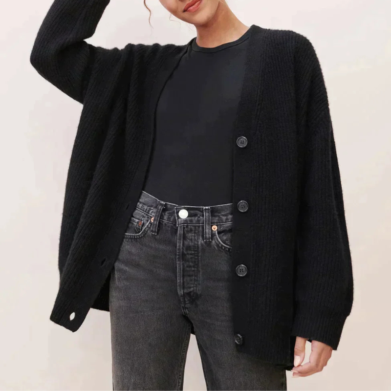 Eveloria Damen Cardigan Zopfmuster Fein