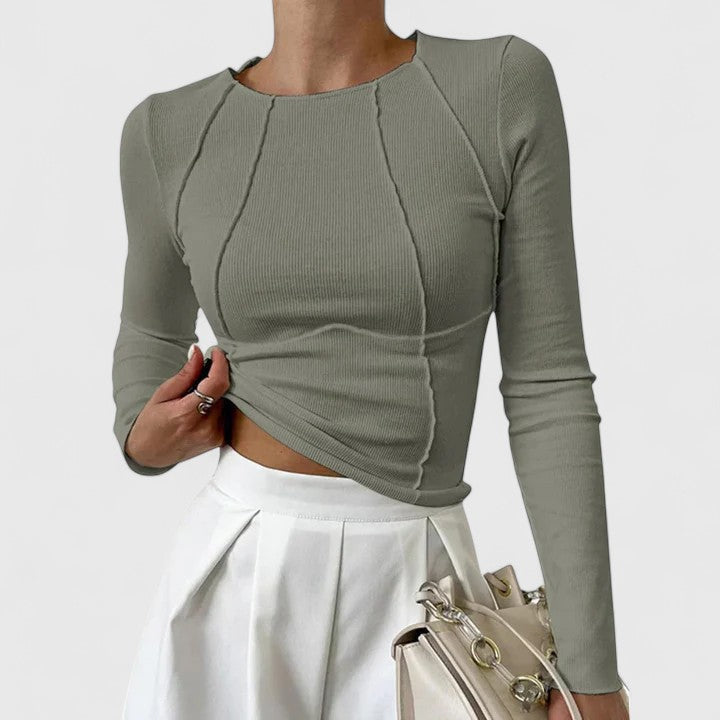 Damen Langarmshirt Enganliegend