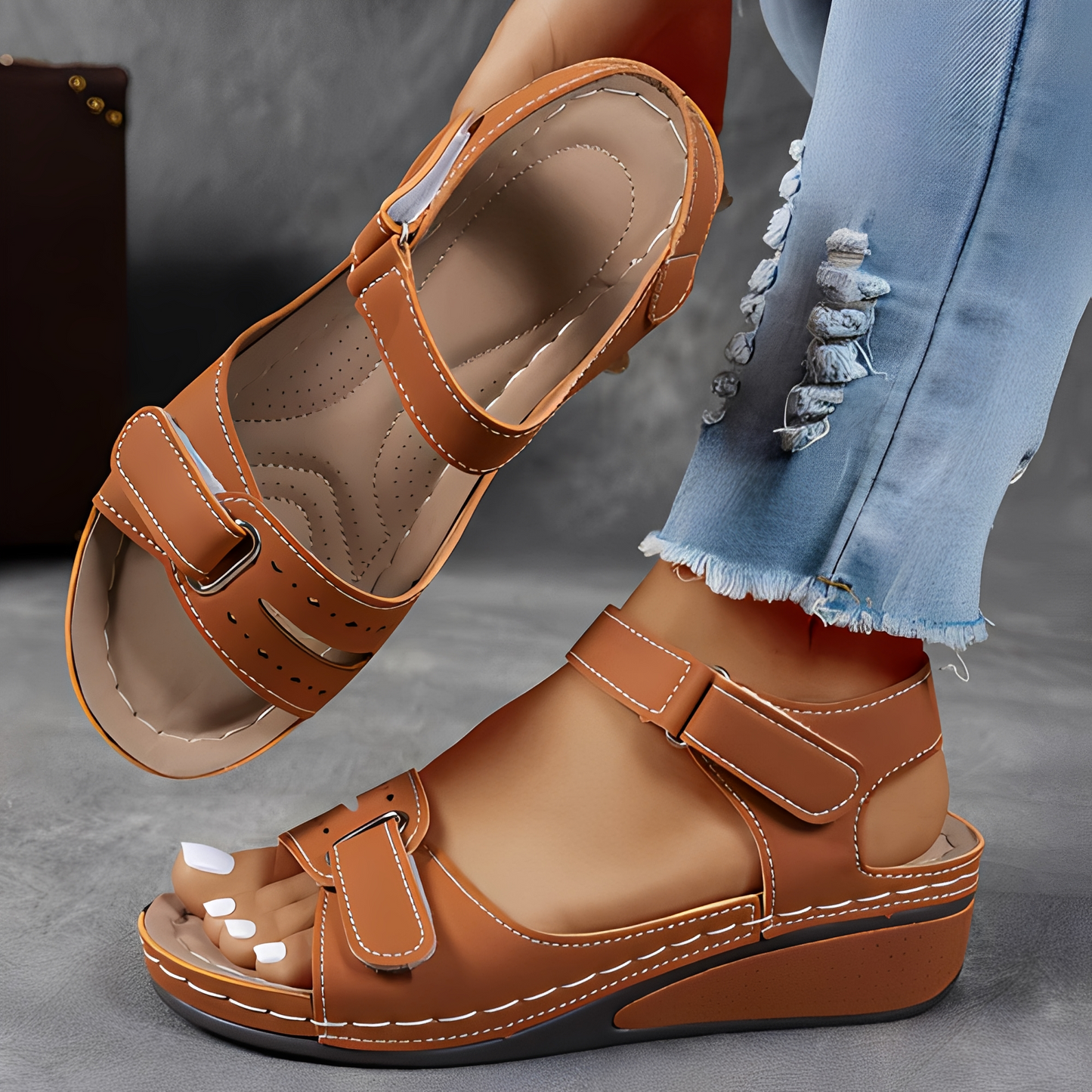 Damen Sandalen Komfort-Fußbett Leicht Sommer