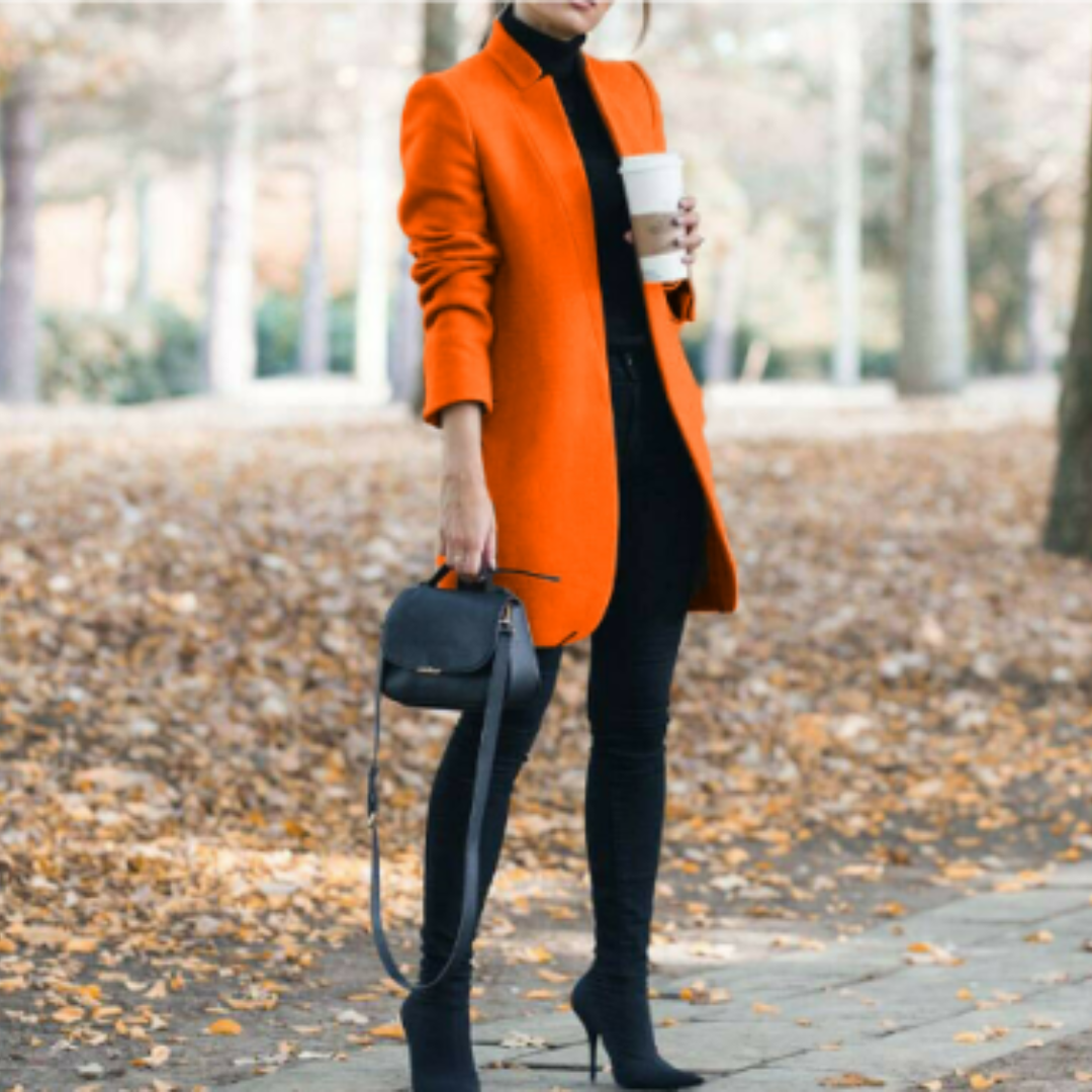 Damen Stehkragen Wintermantel Zeitloses Design