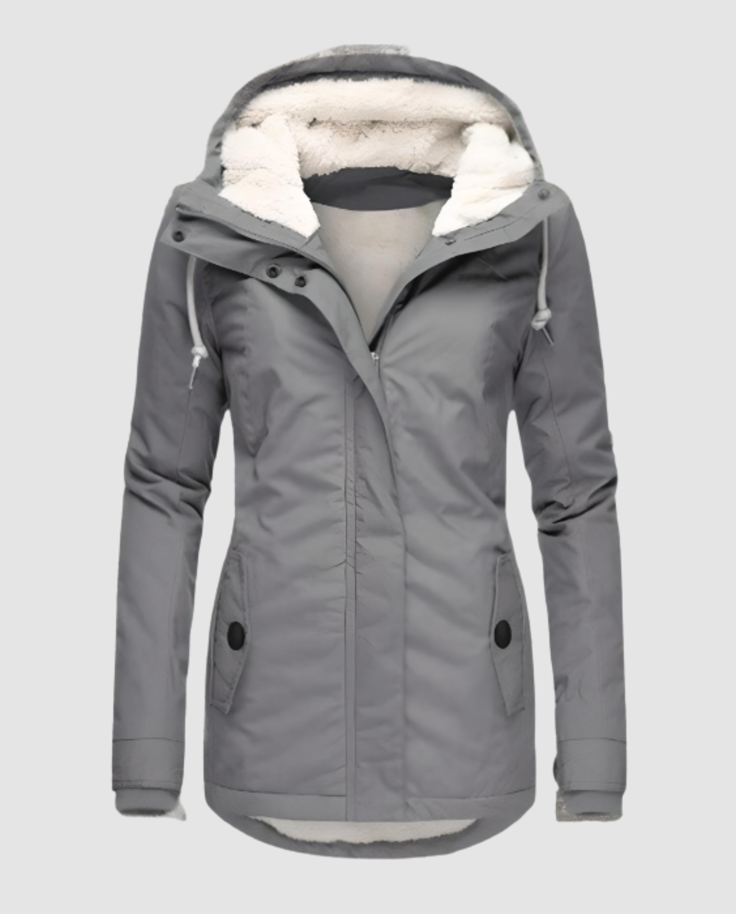 Damen Winterjacke Lang Gefüttert