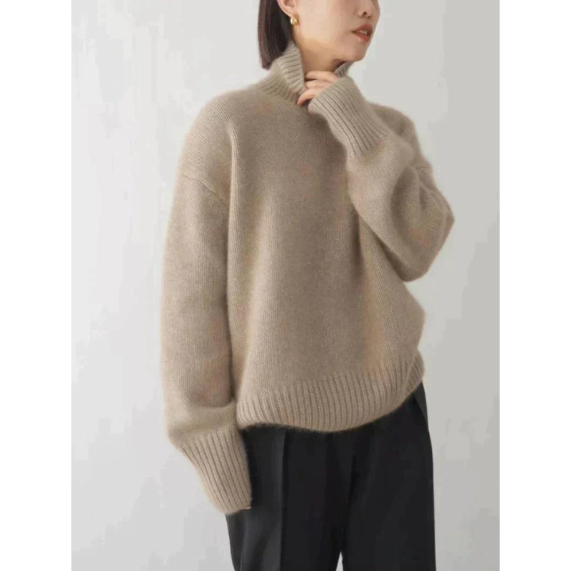 Damen Rollkragenpullover Loose Fit