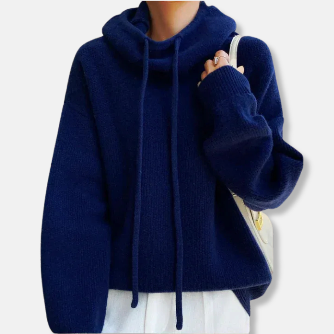Eveloria Damen Sweatshirt Übergröße Weiches Strickmaterial Kapuze