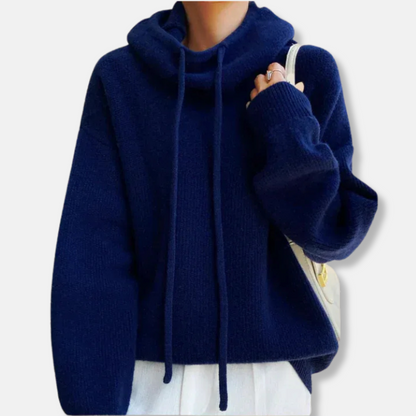 Eveloria Damen Sweatshirt Übergröße Weiches Strickmaterial Kapuze