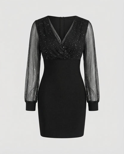 Elegantes Damen Paillettenkleid Partykleid