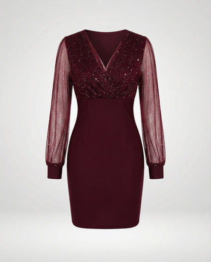 Elegantes Damen Paillettenkleid Partykleid